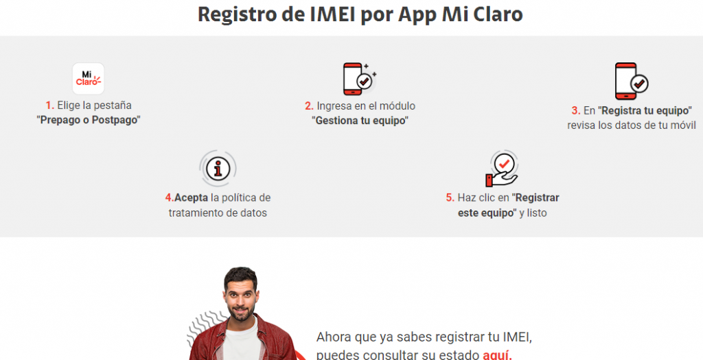 como hacer la consulta de IMEI Colombia Claro